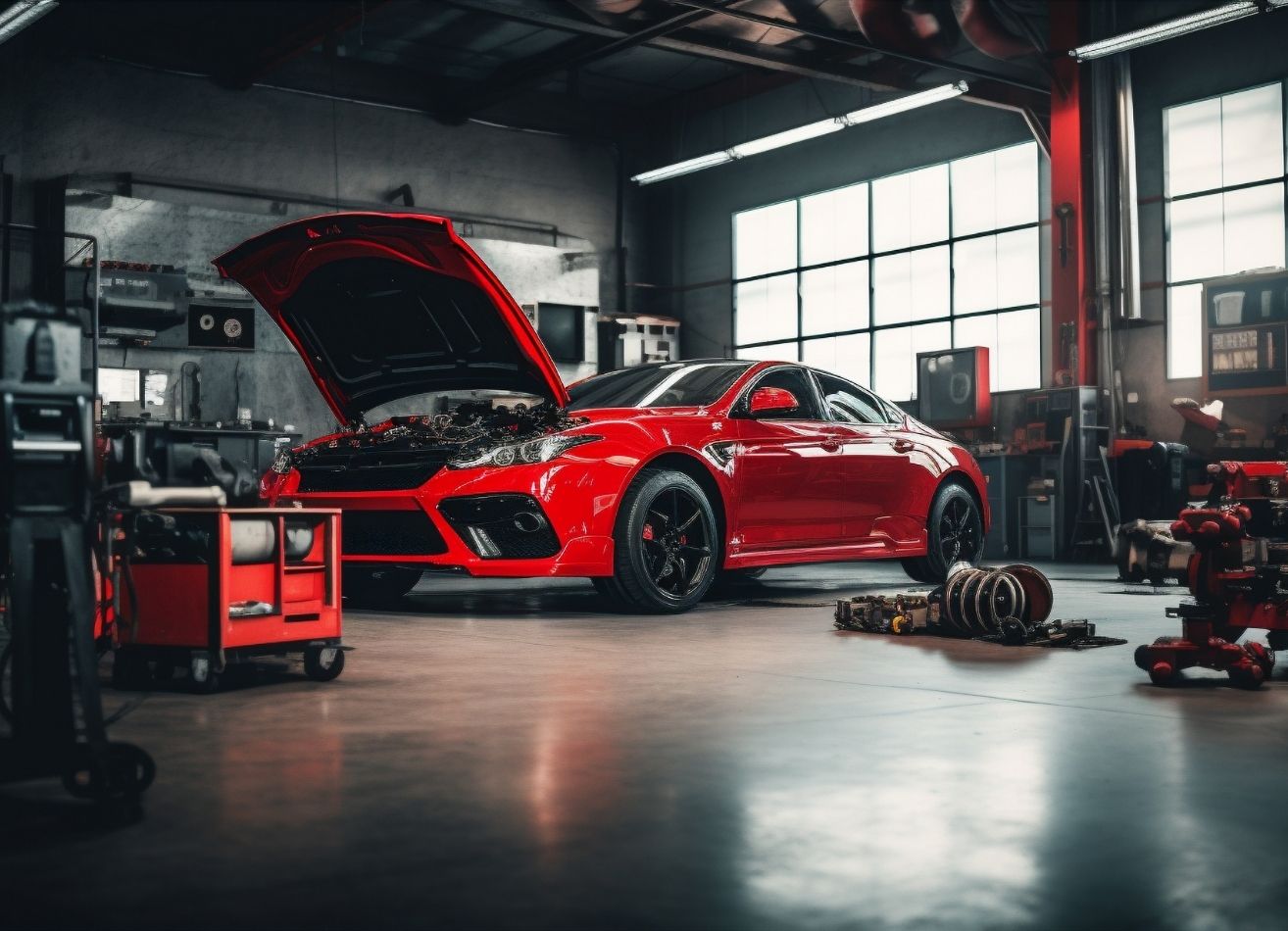 Modern automotive service and repair facility for Cars Compound